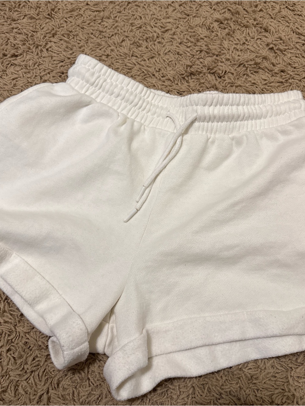 Gianni Bini White Athletic Lounge Shorts